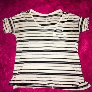 Striped over-sized tee shirt